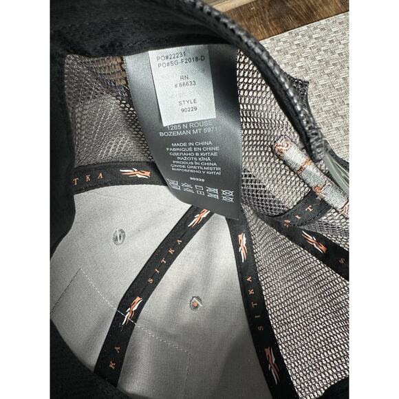 NEW Sitka Gray Meshback Snapback Topo Logo Patch Trucker Hat Shadow - Picture 4 of 4